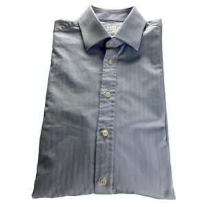 Charles Tyrwhitt Mens Dress Shirt Blue  Size 16 1/2 / 33 in. French Cuffs E26